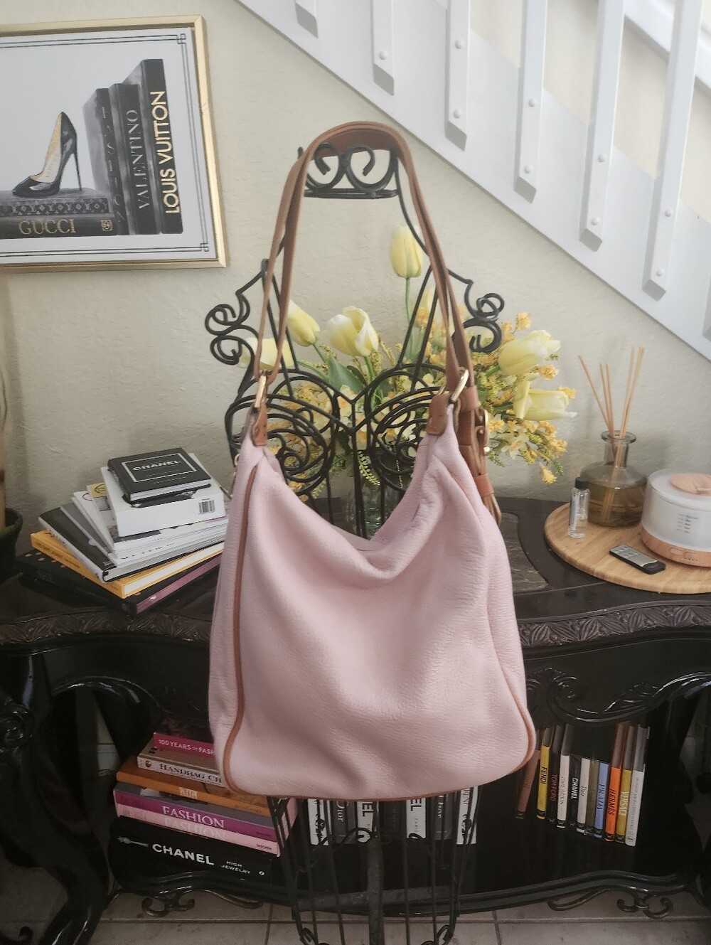 Valentina leather shoulder / bucket bag